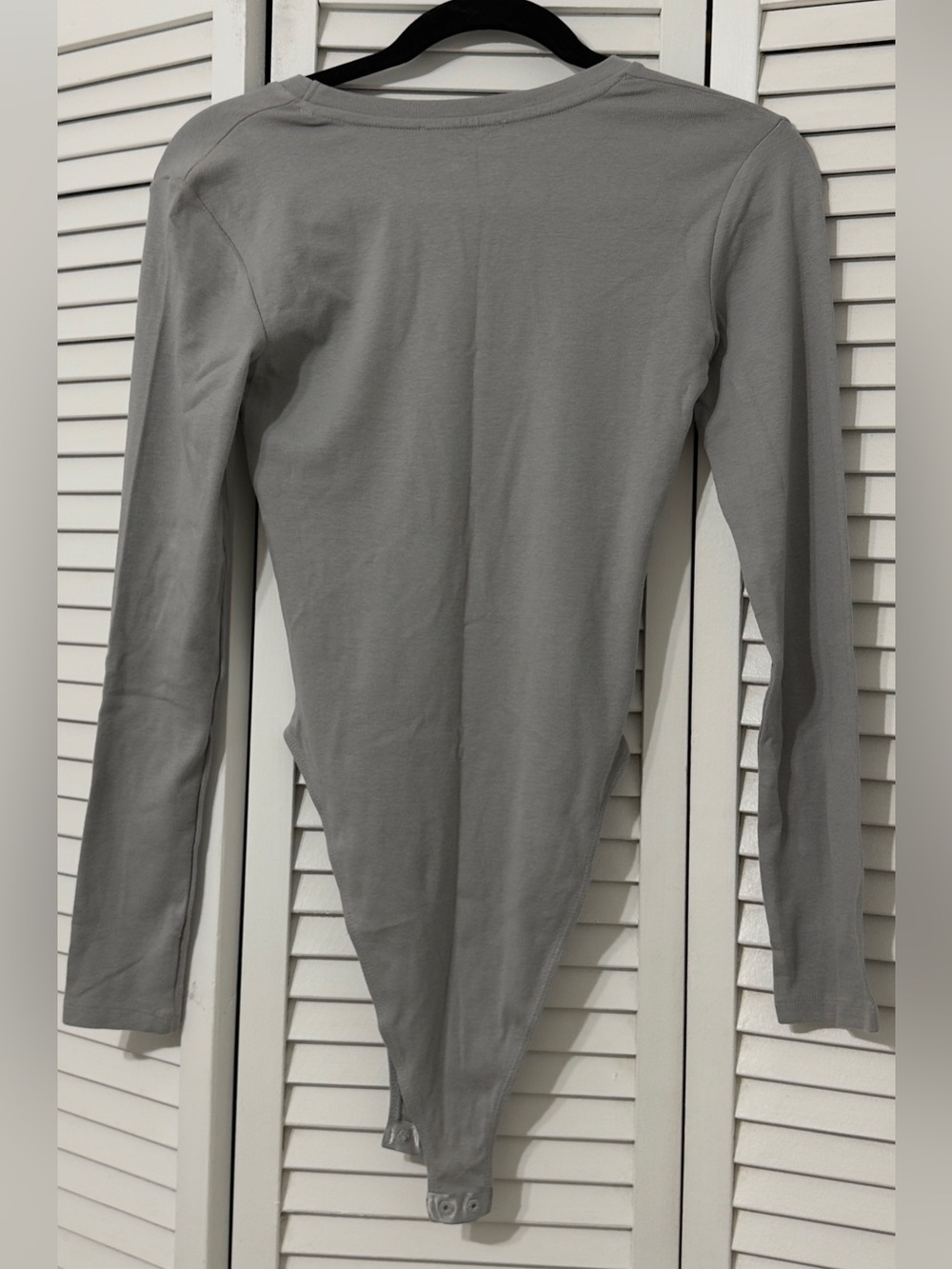 Zara Long Sleeve Crew Neck Bodysuit - Gray - Picture 4 of 5